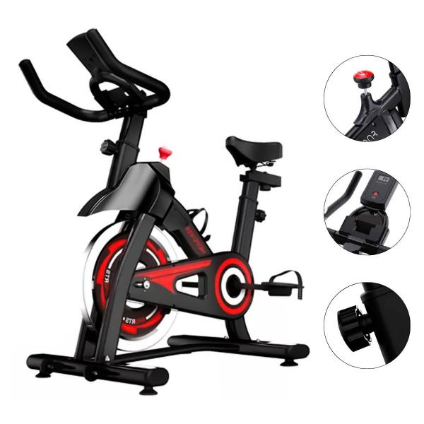 Imagem de Bicicleta Spinning Ergométrica Profissional Monitor 150Kg