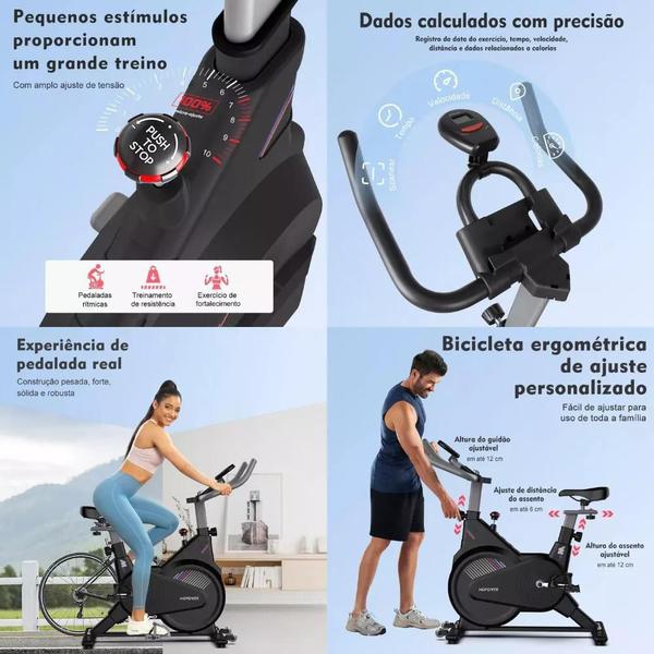 Imagem de Bicicleta Spinning Ergométrica Semi Profissional Magnética