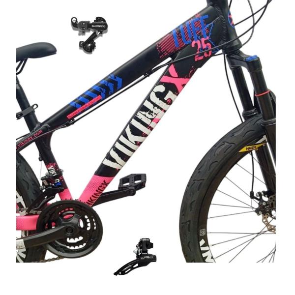 Imagem de Bicicleta Vikingx  21v Aro 26 Tuff 25 Aluminio Shimano Mtb Freeride Suspensão Dianteira 