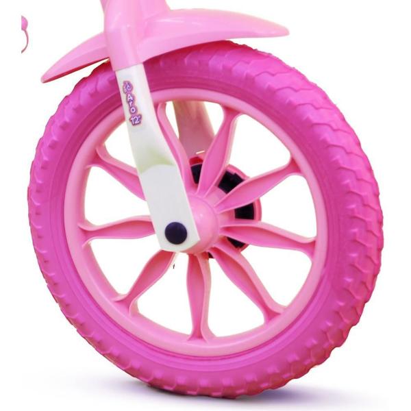 Bicicletinha Infantil Aro 12 Feminina Flower Capacete Nathor Imagem de Bicicletinha Infantil Aro 12 Feminina Flower Capacete Nathor