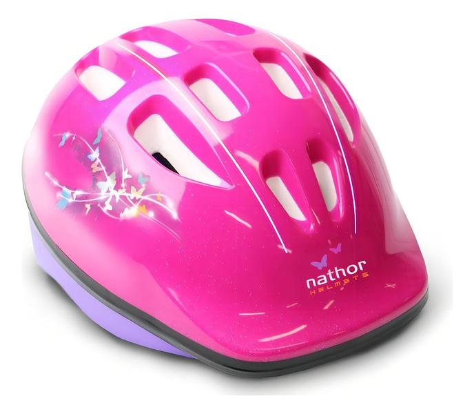 Imagem de Bicicletinha Infantil Aro 12 Feminina Flower Capacete Nathor