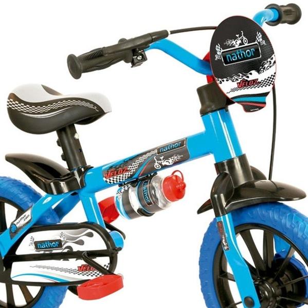 Imagem de Bicicletinha Infantil Aro 12 Masculina com Rodinha Selim Macio Veloz