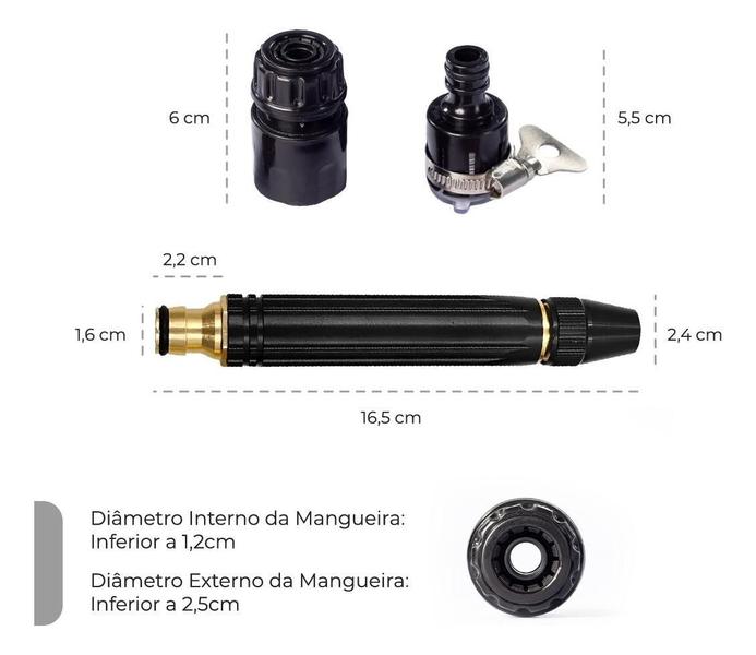 Bico Alta Pressão Mangueira - Jato Regulável - DRAIK Imagem de Bico Alta Pressão Mangueira - Jato Regulável