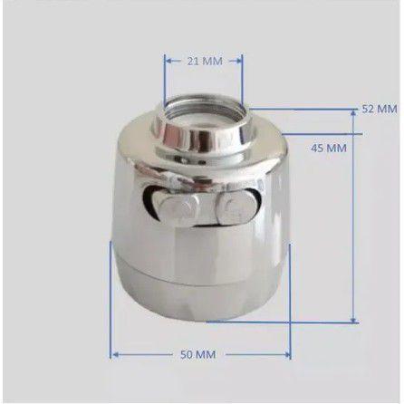 Bico Arejador Gourmet Para Torneira Jato Duplo Abs Cromado - Stoc Imagem de Bico Arejador Gourmet Para Torneira Jato Duplo Abs Cromado
