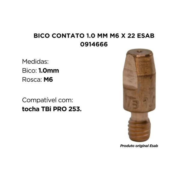 Imagem de Bico contato de 1.0 mm para tocha tbi pro 253