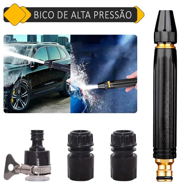 Imagem de Bico De Alta Pressão Para Mangueira Jato Regulavel 4 em 1