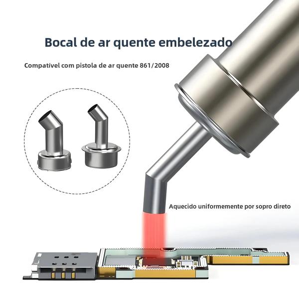 Imagem de Bico de Ângulo para Pistola de Calor 861DW - Compatível com Sopro Direto de 4-12mm