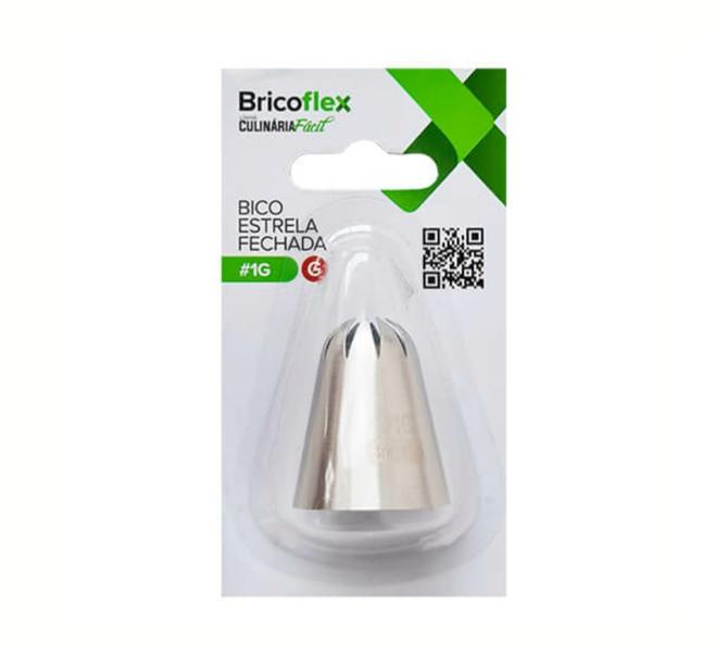 Imagem de Bico De Confeitar Bricoflex Inox 304 M Estrela Fechada 2f