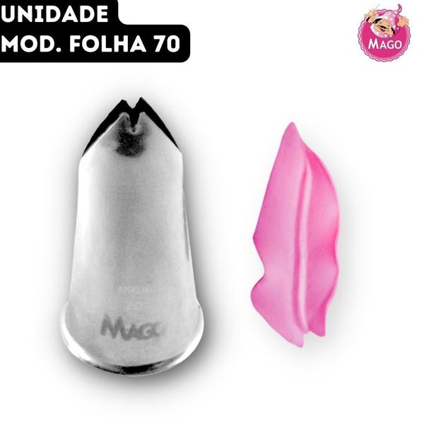 Imagem de Bico de Confeitar Folha Inox Pequeno Mago - Mod. 70 - Unidade