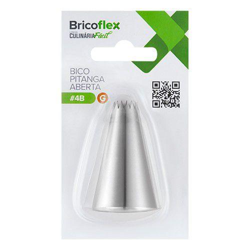 Imagem de Bico de Confeitar Inox Grande Pitanga Aberta 4B