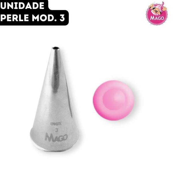 Imagem de Bico de Confeitar Perle Especial Inox Pequeno Mago - Mod. 3 - Unidade