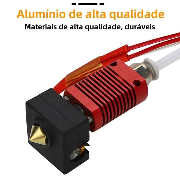 Imagem de Bico De Latão MK8 De 0,4 Mm 9 Peças Kit De Extremidade Quente Extrusora Para Acessório De Impressora