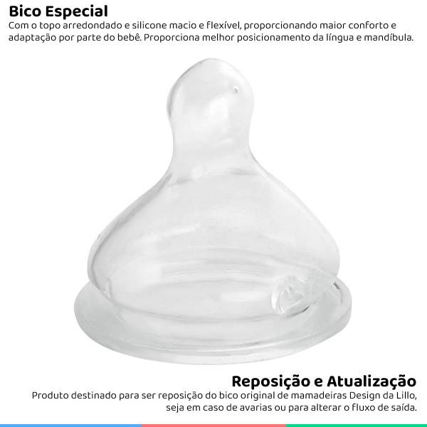 Imagem de Bico de Mamadeira de Bebê Com Válvula Anticólica de Silicone De 0 a 6 Meses Tam 1 Design Lillo