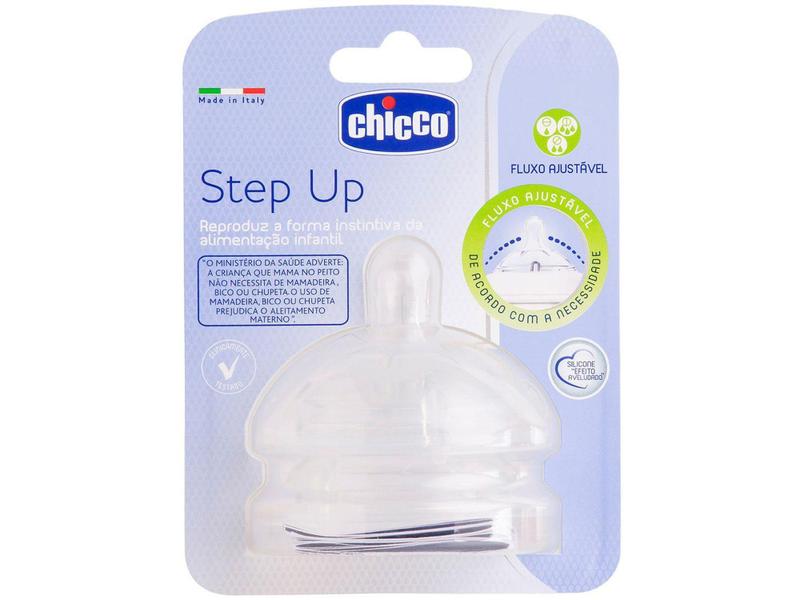Bico de Mamadeira New Step Up 2 Peças - Chicco Imagem de Bico de Mamadeira New Step Up 2 Peças - Chicco