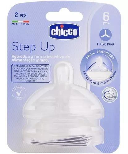 Imagem de Bico De Mamadeira Step Up Fluxo Papa 6m+ 2 Unidades - CHICCO