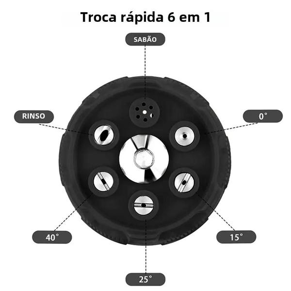 Imagem de Bico de Spray Rotativo para Lavadora de Alta Pressão - 0°, 15°, 25° e 40°