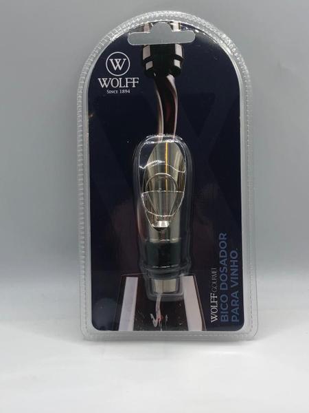 Imagem de Bico dosador aco inox p/vinho c/tampa -wolff