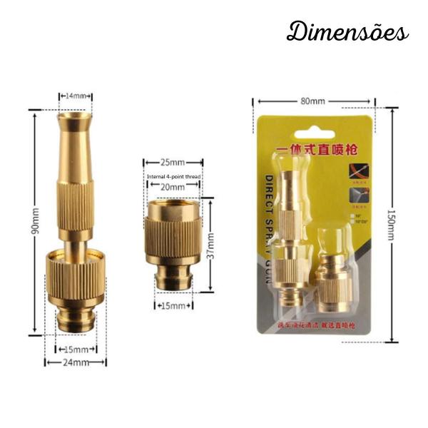 Imagem de Bico Esguicho de Alta Pressão Regulável para Mangueira