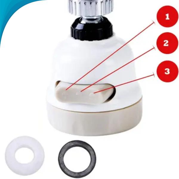 Bico Giratório Para Torneira 360 Ideal Para Limpeza Com Entrega Rápida - Riberken Imagem de Bico Giratório Para Torneira 360 Ideal Para Limpeza Com Entrega Rápida