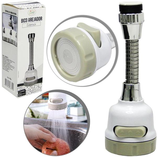 Bico Giratório Para Torneira 360 Ideal Para Limpeza Com Entrega Rápida - Riberken Imagem de Bico Giratório Para Torneira 360 Ideal Para Limpeza Com Entrega Rápida
