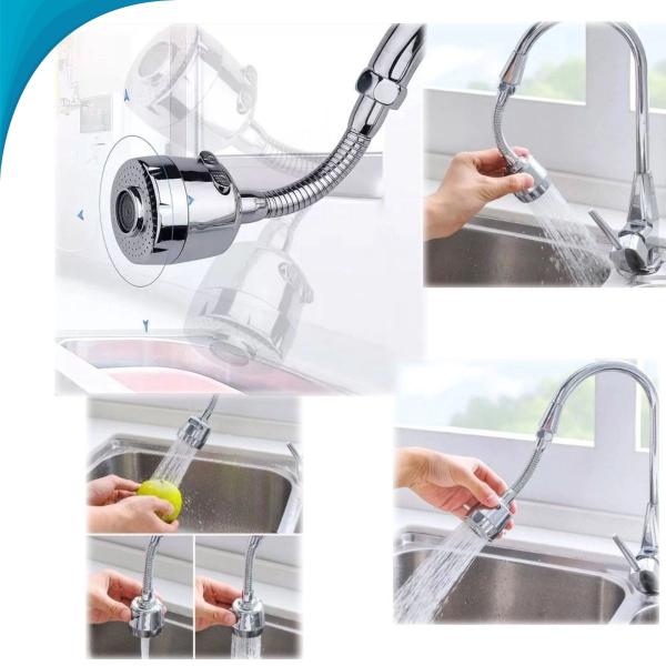 Bico Giratório Para Torneira 360 Ideal Para Limpeza Com Entrega Rápida - Riberken Imagem de Bico Giratório Para Torneira 360 Ideal Para Limpeza Com Entrega Rápida