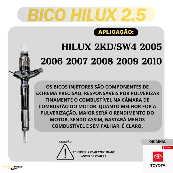 Imagem de Bico Injetor Toyota Hilux SW4/SRV 2.5 16v 05 á 10