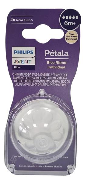 Imagem de Bico Mamadeira 3.0 N5 - 6m +  Philips Avent Pétala 2un