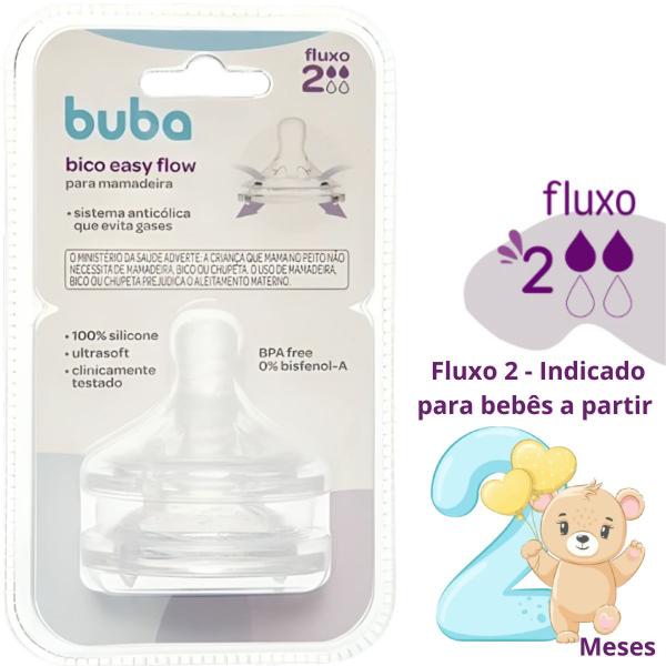 Imagem de Bico Mamadeira Anti-cólica (+2m) Fluxo Fácil - Buba 18793