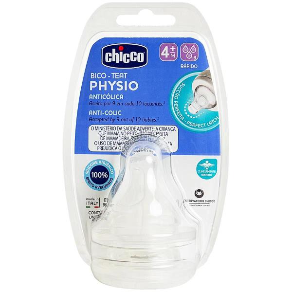 Bico Mamadeira Chicco Perfect5 Fluxo Rápido (4M+) 2 Unidades Imagem de Bico Mamadeira Chicco Perfect5 Fluxo Rápido (4M+) 2 Unidades
