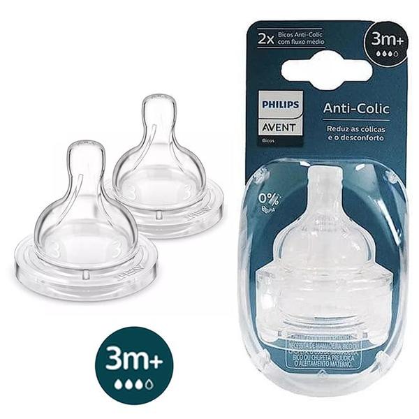 Bico Mamadeira Classic 3.0 Com 2 Unidades - Philips Avent Imagem de Bico Mamadeira Classic 3.0 Com 2 Unidades - Philips Avent