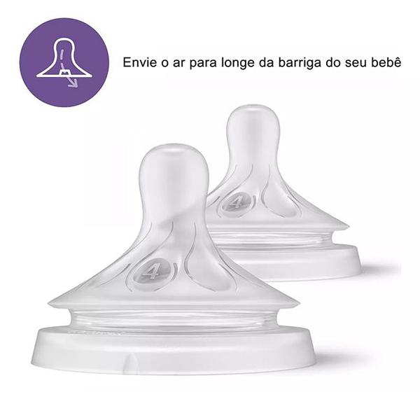 Imagem de Bico Mamadeira Pétala 3.0 Fluxo Nº4 - 3m+ - Philips Avent