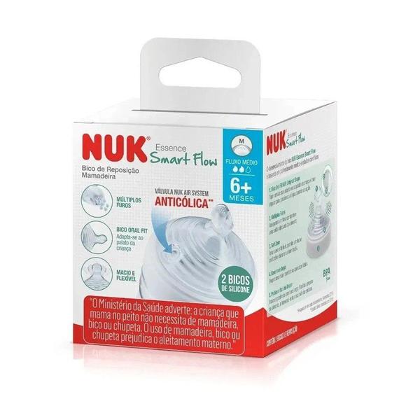Bico NUK Essence Silicone Smart Flow Fluxo Rápido Imagem de Bico NUK Essence Silicone Smart Flow Fluxo Rápido