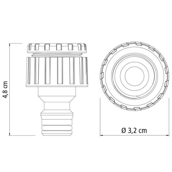 Imagem de Bico Para Torneira Engate Rápido Com Conexão Para Torneira de 3/4" + Redução Para 1/2"  Tramontina  Kit 02 Un