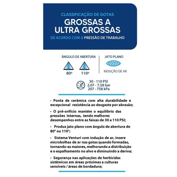 Imagem de Bico ponta de cerêmica anti deriva com inducao azul ad-ia 11003 mj042 110 graus