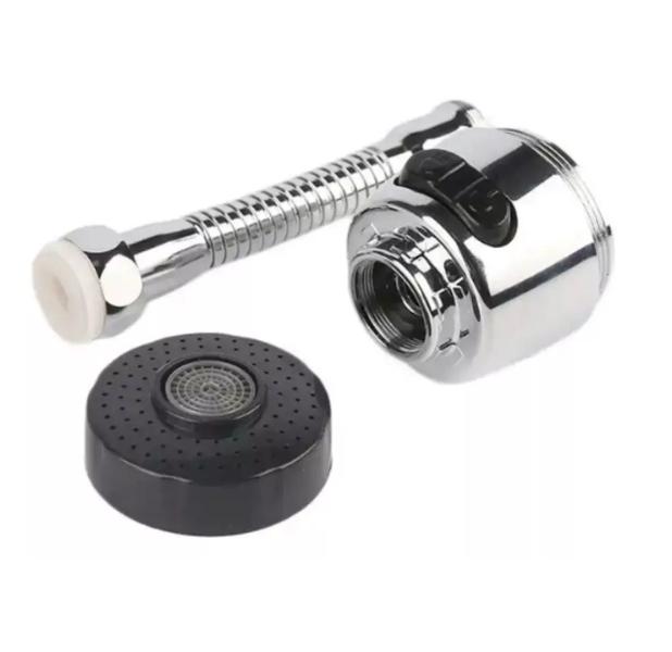 Bico Torneira Extensor Cromado Adaptador Flexível Pias - mk Imagem de Bico Torneira Extensor Cromado Adaptador Flexível Pias