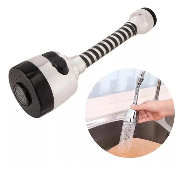 Bico Torneira Extensor Cromado Adaptador Flexível Pias - mk Imagem de Bico Torneira Extensor Cromado Adaptador Flexível Pias