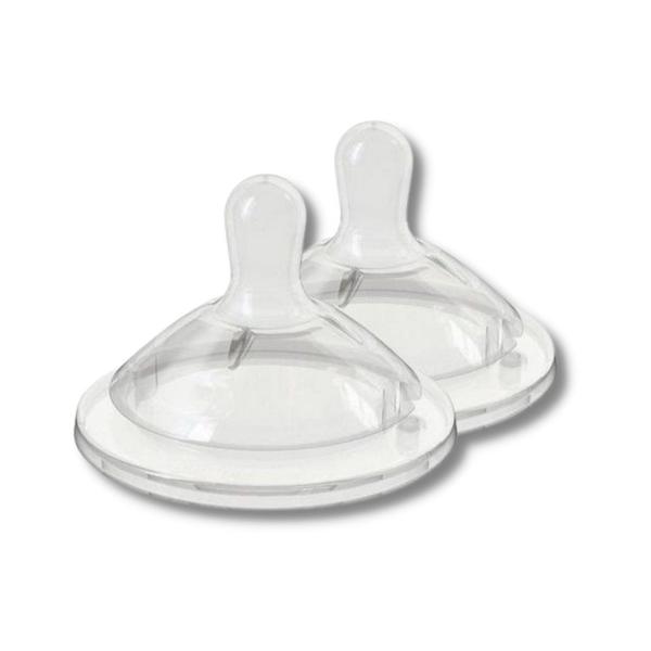 Imagem de Bicos de mamadeira step up (4m+) fluxo ajustavel transparente - chicco