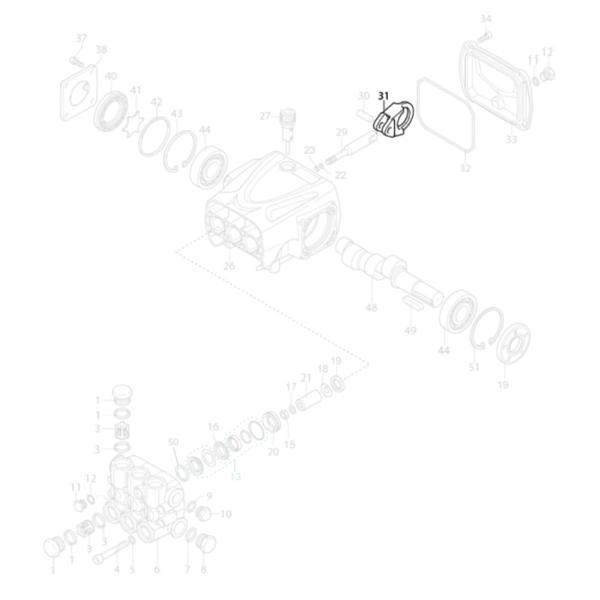 Imagem de Biela para Bomba 5.5G25 Compatível com Lavajato WAP L2600/20 FW000737 (220V)