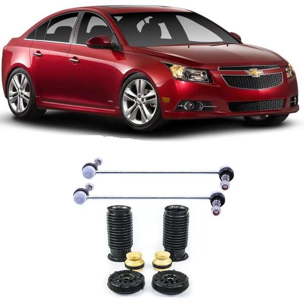 Imagem de Bieleta + Kit Batente Chevrolet Cruze Dianteiro 2011 Até 2017 O Par