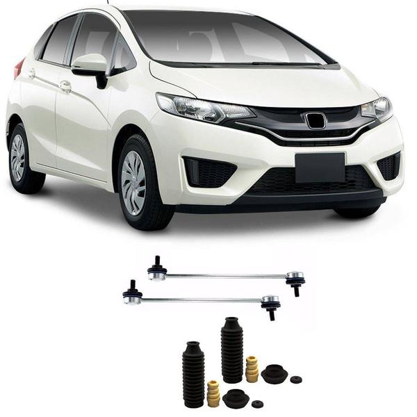 Imagem de Bieleta + Kit Batente Honda New Fit Dianteiro 2009 Até 2014 O Par