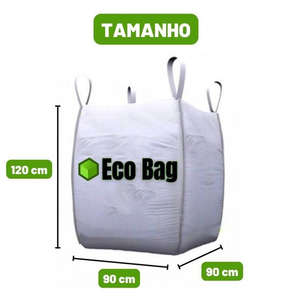 Imagem de Big Bag Saco 90X90X120 Cm 1000Kg Resistente Reforçado 1M C1