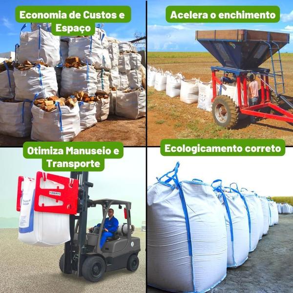 Imagem de Big Bag Saco 90X90X120 Cm 1000Kg Resistente Reforçado 1M C1