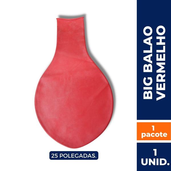 Imagem de Big balao 25 pol. vermelho c/ 1 un.