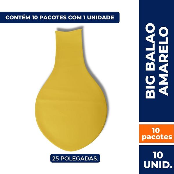 Imagem de Big balao tamanho 250 25" polegadas bexigão gigante 10 un. cores