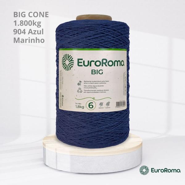 Imagem de Big Cone Barbante EuroRoma Azul Marinho 904 N.6 4/6 com 1.800kg