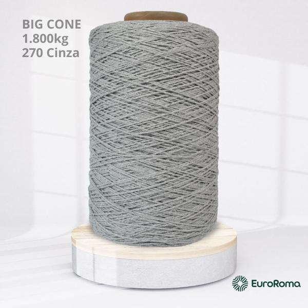 Imagem de Big Cone Barbante EuroRoma Cinza 270 N.6 4/6 com 1.800kg