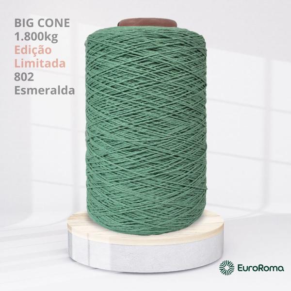 Imagem de Big Cone Barbante EuroRoma Esmeralda 802 N.6 4/6 com 1.800kg