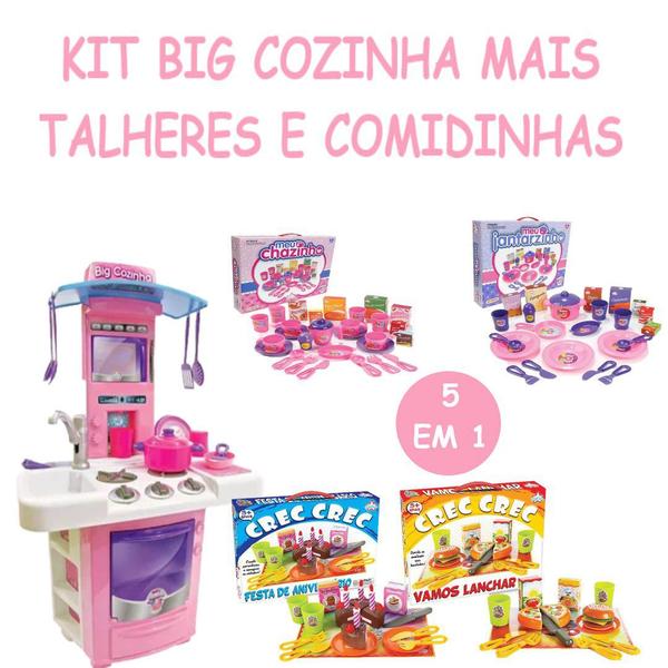 Imagem de Big Cozinha Com Jogo de Comidinhas e Acessórios de Casa