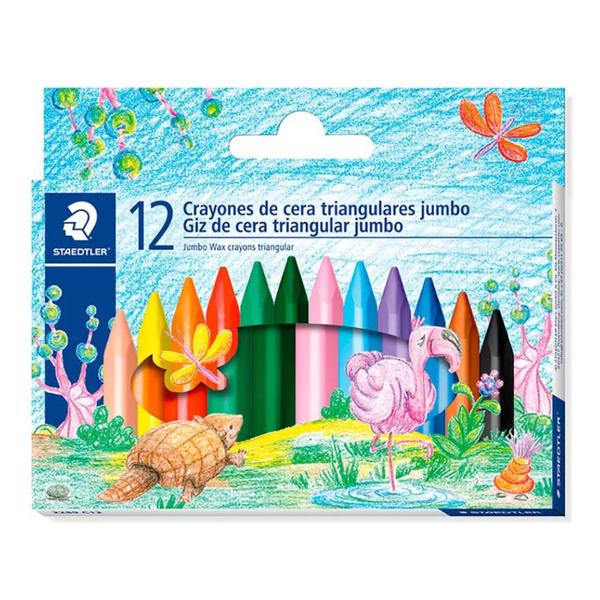 Imagem de Big Giz de Cera Grosso Triangular Staedtler 12 Cores Jumbo