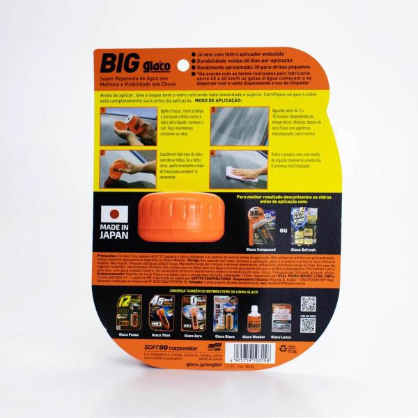 Imagem de Big Glaco 120ml Repelente de Água de Chuva Soft99